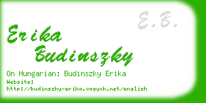 erika budinszky business card